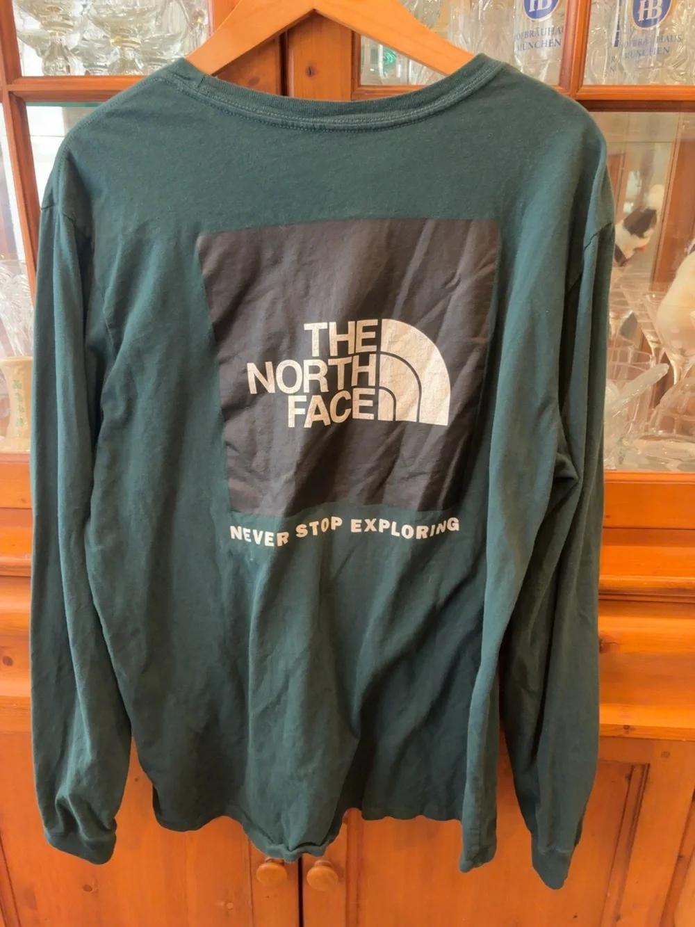 The North Face Box NSE Long Sleeve Tee Men’s L Green A4762